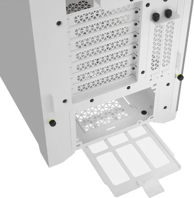 Alt view image 12 of 20 - CORSAIR iCUE 5000D RGB AIRFLOW Mid-Tower Case, True White - 3x AF120 RGB ELITE - White Fans - iCUE Lighting Node PRO Controller - High-airflow Design