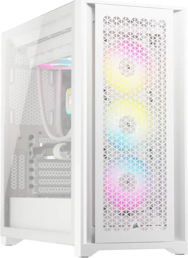 Alt view image 17 of 20 - CORSAIR iCUE 5000D RGB AIRFLOW Mid-Tower Case, True White - 3x AF120 RGB ELITE - White Fans - iCUE Lighting Node PRO Controller - High-airflow Design