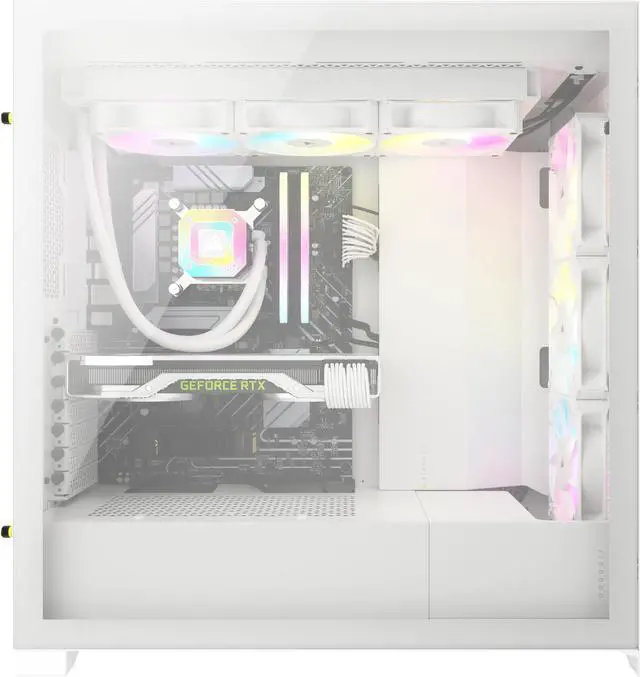 Alt view image 19 of 20 - CORSAIR iCUE 5000D RGB AIRFLOW Mid-Tower Case, True White - 3x AF120 RGB ELITE - White Fans - iCUE Lighting Node PRO Controller - High-airflow Design