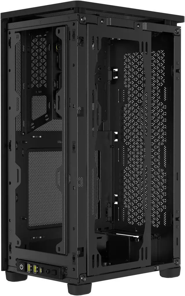 Alt view image 7 of 11 - CORSAIR iCUE 2000D RGB AIRFLOW Mini-ITX PC Case - Black - Mini-ITX Form-Factor - Steel Mesh Panels iCUE Lighting Node CORE Controller