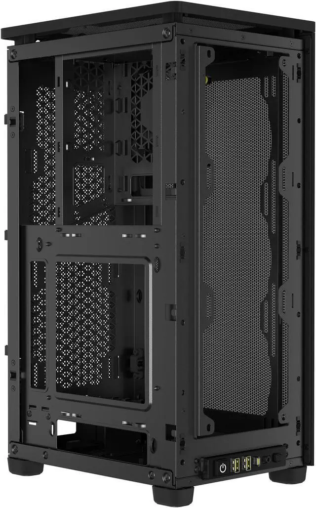 Alt view image 6 of 11 - CORSAIR iCUE 2000D RGB AIRFLOW Mini-ITX PC Case - Black - Mini-ITX Form-Factor - Steel Mesh Panels iCUE Lighting Node CORE Controller