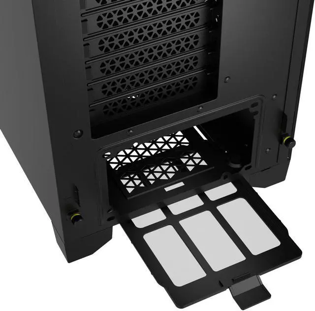 Alt view image 7 of 10 - CORSAIR 3000D AIRFLOW Mid-Tower PC Case - Black - 2x SP120 ELITE Fans - Four-Slot GPU Support – Fits up to 8x 120mm fans - High-Airflow Design