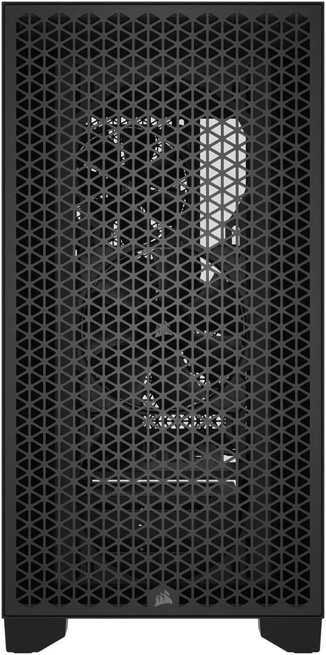 Alt view image 8 of 10 - CORSAIR 3000D AIRFLOW Mid-Tower PC Case - Black - 2x SP120 ELITE Fans - Four-Slot GPU Support – Fits up to 8x 120mm fans - High-Airflow Design