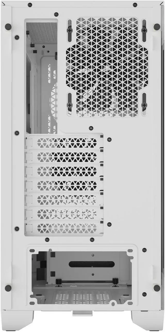 Alt view image 5 of 10 - CORSAIR 3000D AIRFLOW Mid-Tower PC Case - White - 2x SP120 ELITE Fans - Four-Slot GPU Support – Fits up to 8x 120mm fans - High-Airflow Design