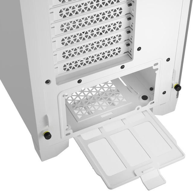 Alt view image 8 of 10 - CORSAIR 3000D AIRFLOW Mid-Tower PC Case - White - 2x SP120 ELITE Fans - Four-Slot GPU Support – Fits up to 8x 120mm fans - High-Airflow Design