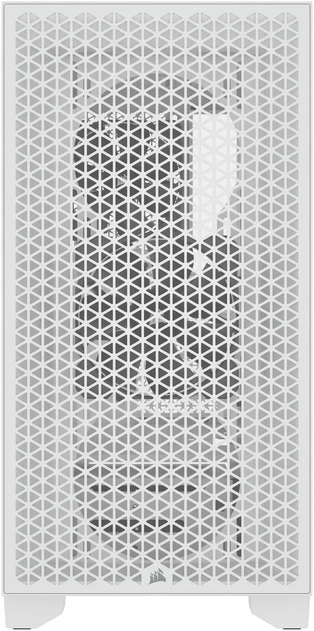 Alt view image 4 of 10 - CORSAIR 3000D AIRFLOW Mid-Tower PC Case - White - 2x SP120 ELITE Fans - Four-Slot GPU Support – Fits up to 8x 120mm fans - High-Airflow Design