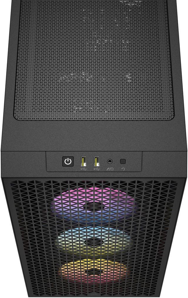 CORSAIR 3000D RGB AIRFLOW Mid-Tower PC Case - Black - 3x AR120 RGB