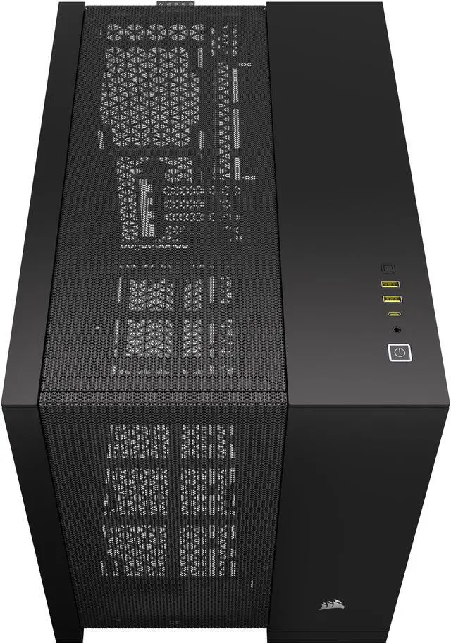 Alt view image 6 of 20 - CORSAIR 2500D AIRFLOW Micro ATX Dual Chamber PC Case – Fully Mesh Front, Side, and Roof Panels – Fits up to 11x 120mm fans – 4x AIO Radiator Mounting Positions