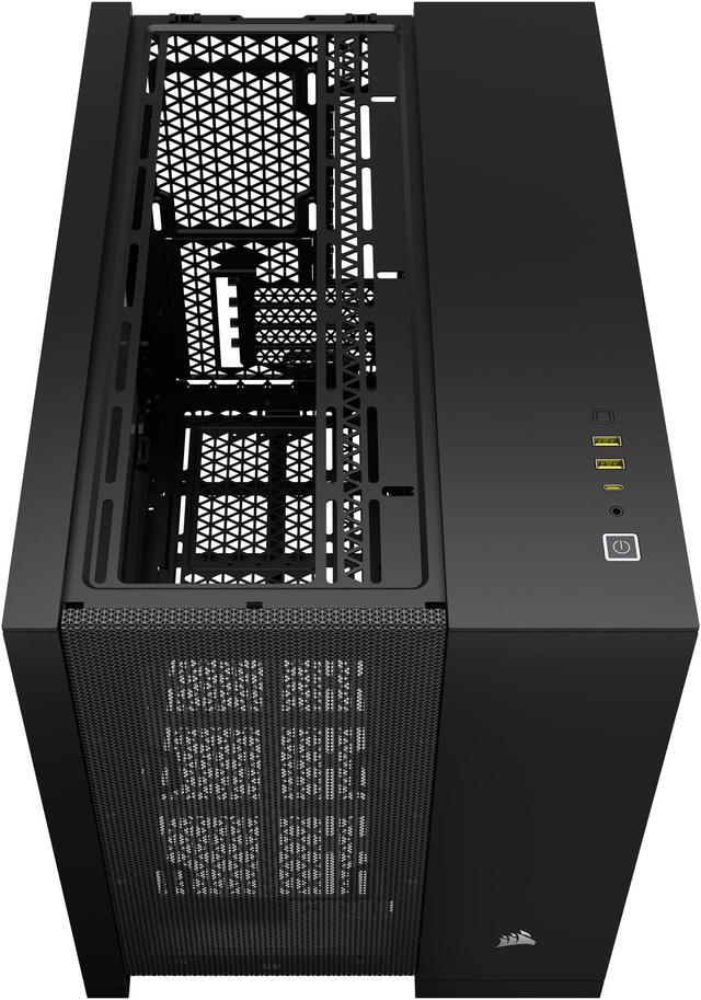 Alt view image 7 of 20 - CORSAIR 2500D AIRFLOW Micro ATX Dual Chamber PC Case – Fully Mesh Front, Side, and Roof Panels – Fits up to 11x 120mm fans – 4x AIO Radiator Mounting Positions