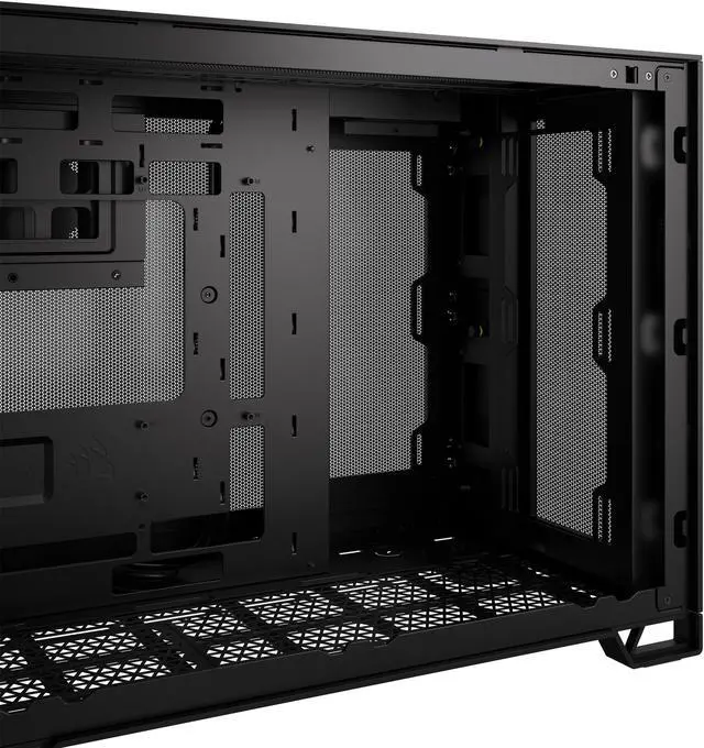 Alt view image 8 of 20 - CORSAIR 2500D AIRFLOW Micro ATX Dual Chamber PC Case – Fully Mesh Front, Side, and Roof Panels – Fits up to 11x 120mm fans – 4x AIO Radiator Mounting Positions