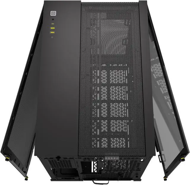 Alt view image 13 of 20 - CORSAIR 2500D AIRFLOW Micro ATX Dual Chamber PC Case – Fully Mesh Front, Side, and Roof Panels – Fits up to 11x 120mm fans – 4x AIO Radiator Mounting Positions