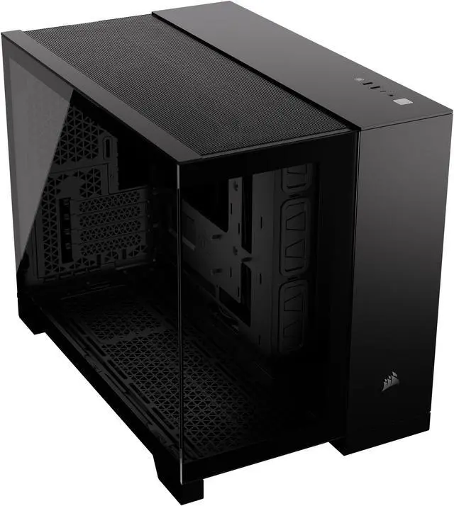 Alt view image 2 of 19 - CORSAIR 2500X Micro ATX Dual Chamber PC Case –Tempered Glass Front Panels – Fits up to 9x 120mm fans – 3x Radiator Mounting Positions – Highly Customizable