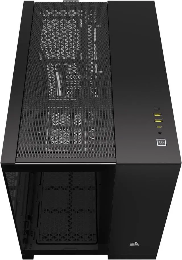 Alt view image 6 of 19 - CORSAIR 2500X Micro ATX Dual Chamber PC Case –Tempered Glass Front Panels – Fits up to 9x 120mm fans – 3x Radiator Mounting Positions – Highly Customizable