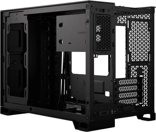 Alt view image 9 of 19 - CORSAIR 2500X Micro ATX Dual Chamber PC Case –Tempered Glass Front Panels – Fits up to 9x 120mm fans – 3x Radiator Mounting Positions – Highly Customizable