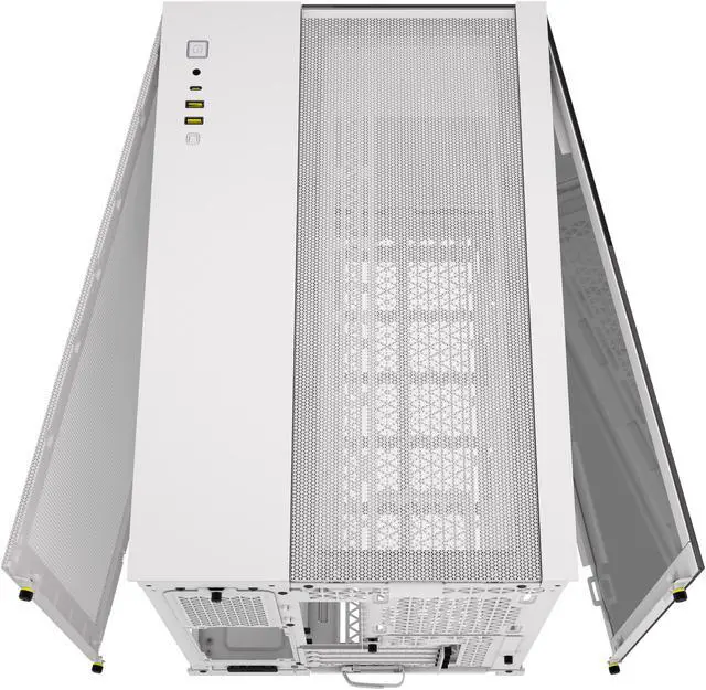 Alt view image 7 of 18 - CORSAIR 2500X Micro ATX Dual Chamber PC Case –White – Tempered Glass Front Panels – Fits up to 9x 120mm fans – 3x Radiator Mounting Positions – Highly Customizable