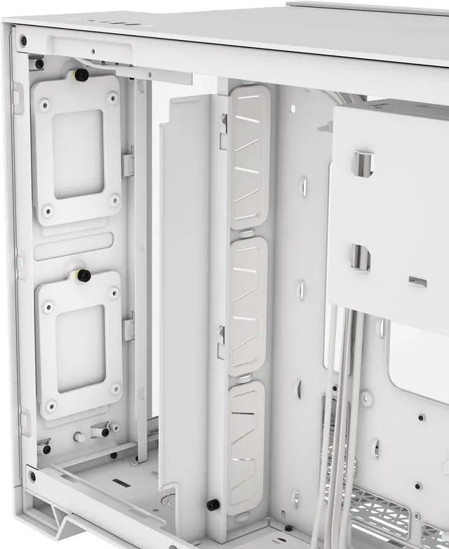 Alt view image 10 of 18 - CORSAIR 2500X Micro ATX Dual Chamber PC Case –White – Tempered Glass Front Panels – Fits up to 9x 120mm fans – 3x Radiator Mounting Positions – Highly Customizable