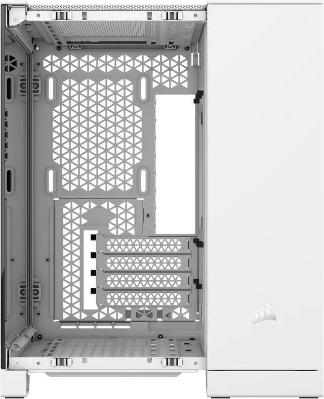Alt view image 15 of 18 - CORSAIR 2500X Micro ATX Dual Chamber PC Case –White – Tempered Glass Front Panels – Fits up to 9x 120mm fans – 3x Radiator Mounting Positions – Highly Customizable