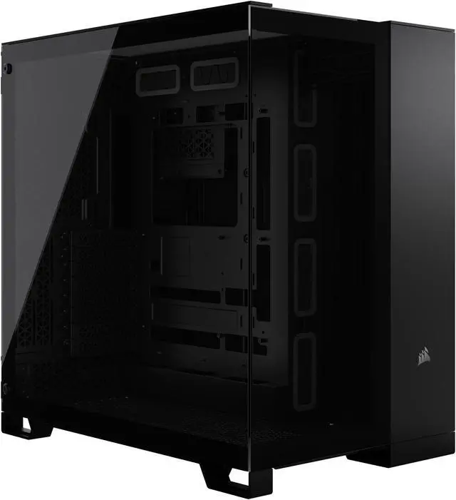 Main image of CORSAIR 6500X Mid-Tower Dual Chamber PC Case – Unobstructed view with wraparound front and side glass panels – Fits up to 10x 120mm fans – 4x Radiator Mounting Positions