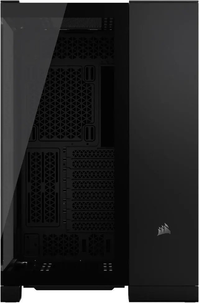 Alt view image 3 of 19 - CORSAIR 6500X Mid-Tower Dual Chamber PC Case – Unobstructed view with wraparound front and side glass panels – Fits up to 10x 120mm fans – 4x Radiator Mounting Positions