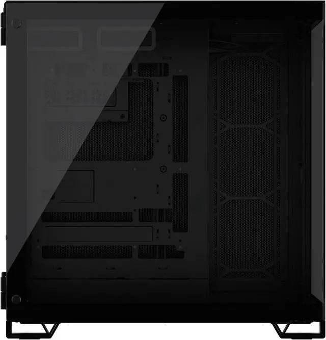 Alt view image 5 of 19 - CORSAIR 6500X Mid-Tower Dual Chamber PC Case – Unobstructed view with wraparound front and side glass panels – Fits up to 10x 120mm fans – 4x Radiator Mounting Positions