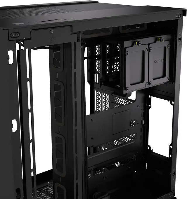 Alt view image 11 of 19 - CORSAIR 6500X Mid-Tower Dual Chamber PC Case – Unobstructed view with wraparound front and side glass panels – Fits up to 10x 120mm fans – 4x Radiator Mounting Positions