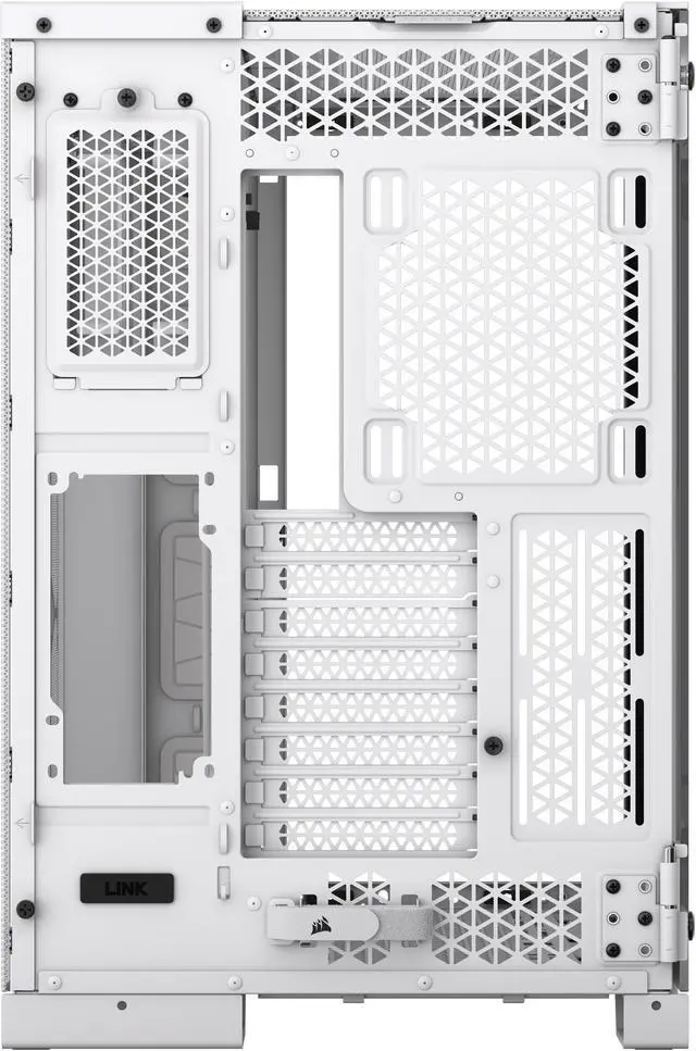 Alt view image 3 of 18 - CORSAIR 6500X Mid-Tower Dual Chamber PC Case – White - Unobstructed view with wraparound front and side glass panels – Fits up to 10x 120mm fans – 4x Radiator Mounting Positions