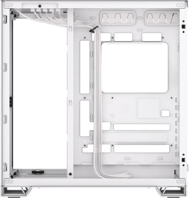 Alt view image 4 of 18 - CORSAIR 6500X Mid-Tower Dual Chamber PC Case – White - Unobstructed view with wraparound front and side glass panels – Fits up to 10x 120mm fans – 4x Radiator Mounting Positions