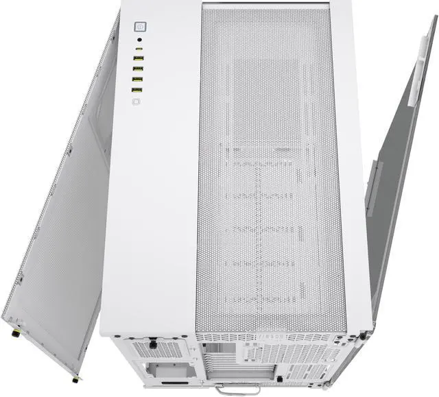 Alt view image 6 of 18 - CORSAIR 6500X Mid-Tower Dual Chamber PC Case – White - Unobstructed view with wraparound front and side glass panels – Fits up to 10x 120mm fans – 4x Radiator Mounting Positions