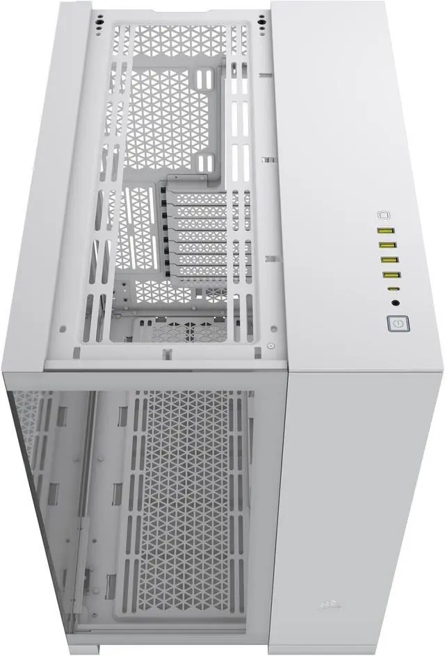 Alt view image 11 of 18 - CORSAIR 6500X Mid-Tower Dual Chamber PC Case – White - Unobstructed view with wraparound front and side glass panels – Fits up to 10x 120mm fans – 4x Radiator Mounting Positions