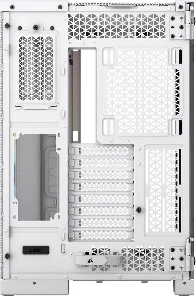 Alt view image 11 of 18 - CORSAIR iCUE LINK 6500X RGB Mid-Tower Dual Chamber PC Case – White – Two Tempered Glass Panels – 3x  RX120 RGB Fans Included