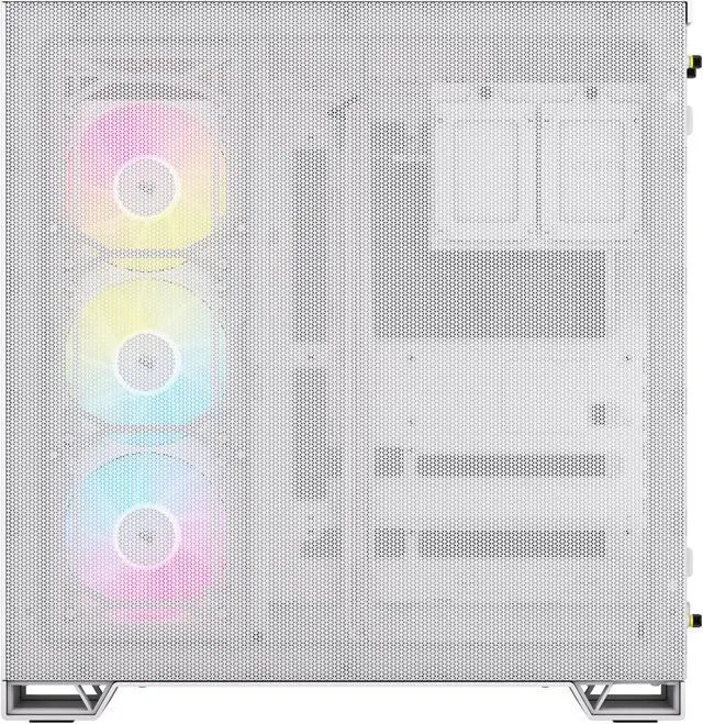 Alt view image 6 of 18 - CORSAIR iCUE LINK 6500X RGB Mid-Tower Dual Chamber PC Case – White – Two Tempered Glass Panels – 3x  RX120 RGB Fans Included