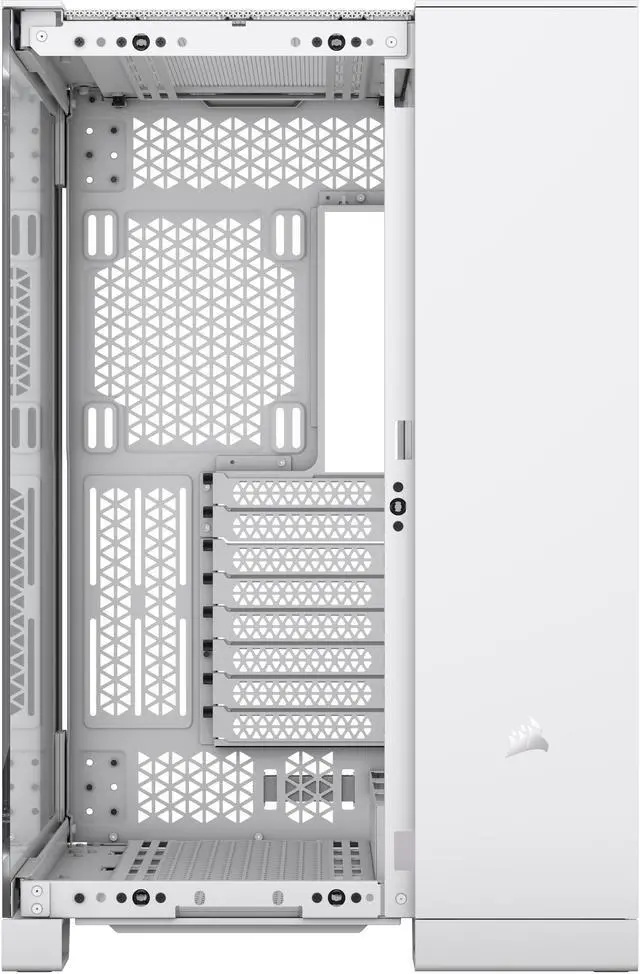 Alt view image 17 of 18 - CORSAIR iCUE LINK 6500X RGB Mid-Tower Dual Chamber PC Case – White – Two Tempered Glass Panels – 3x  RX120 RGB Fans Included