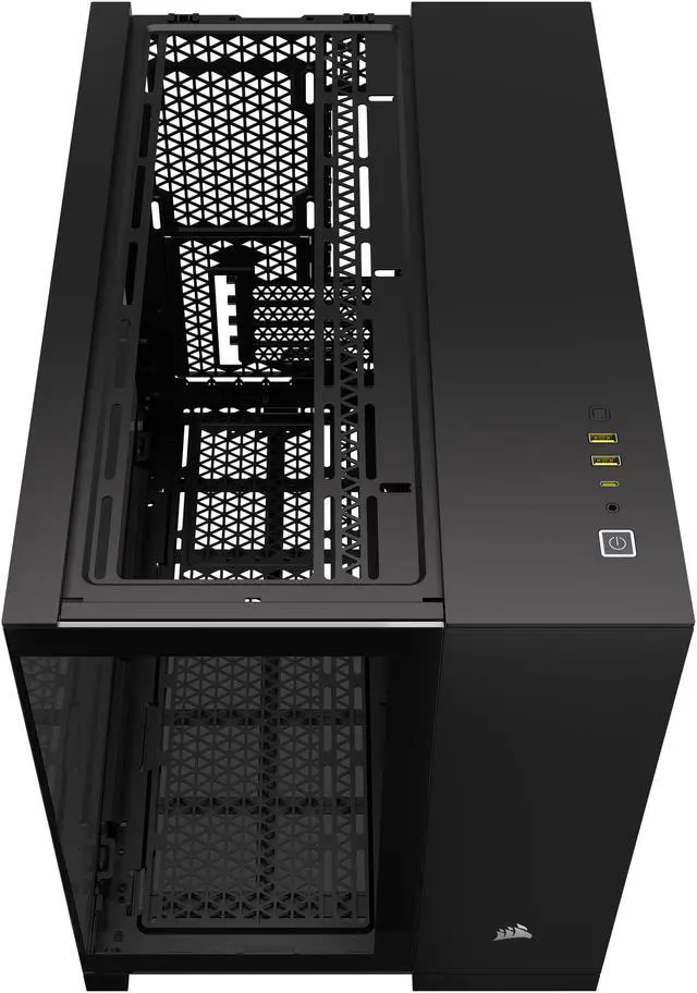 Alt view image 16 of 20 - CORSAIR iCUE LINK 2500X RGB Micro ATX Dual Chamber PC Case – Two Tempered Glass Panels – 2x RX120 RGB  Fans Included – Highly Customizable