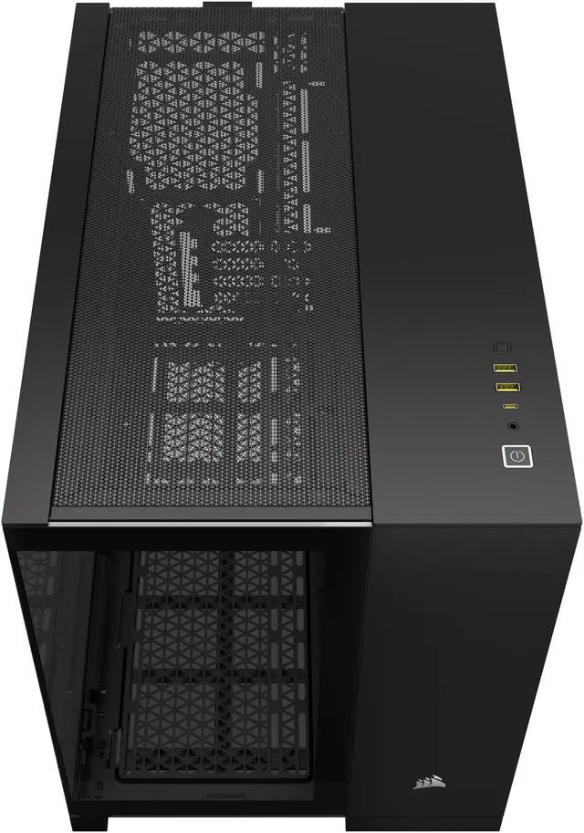 Alt view image 17 of 20 - CORSAIR iCUE LINK 2500X RGB Micro ATX Dual Chamber PC Case – Two Tempered Glass Panels – 2x RX120 RGB  Fans Included – Highly Customizable