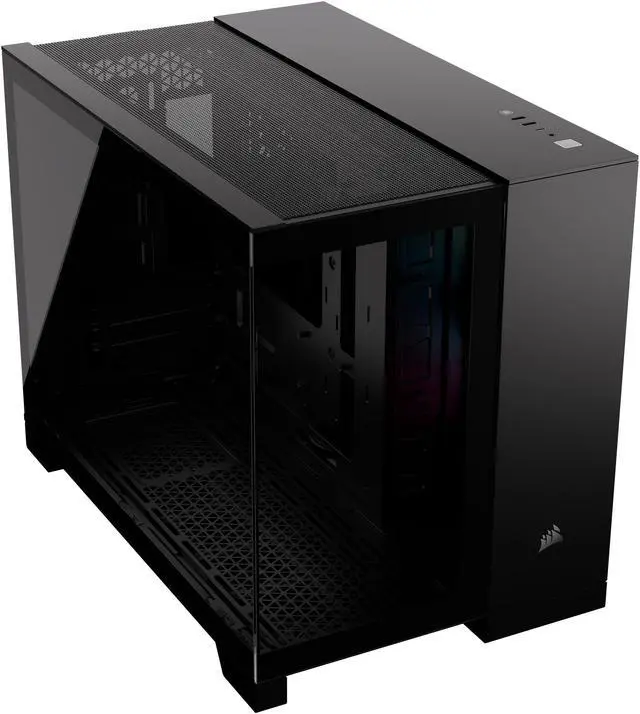 Alt view image 20 of 20 - CORSAIR iCUE LINK 2500X RGB Micro ATX Dual Chamber PC Case – Two Tempered Glass Panels – 2x RX120 RGB  Fans Included – Highly Customizable