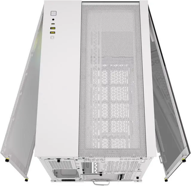 Alt view image 13 of 19 - CORSAIR iCUE LINK 2500X RGB Micro ATX Dual Chamber PC Case – White – Two Tempered Glass Panels – 2x  RX120 RGB Fans Included – Highly Customizable