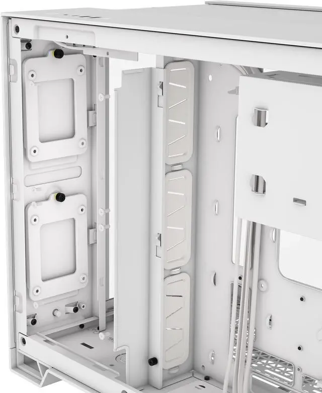 Alt view image 14 of 19 - CORSAIR iCUE LINK 2500X RGB Micro ATX Dual Chamber PC Case – White – Two Tempered Glass Panels – 2x  RX120 RGB Fans Included – Highly Customizable