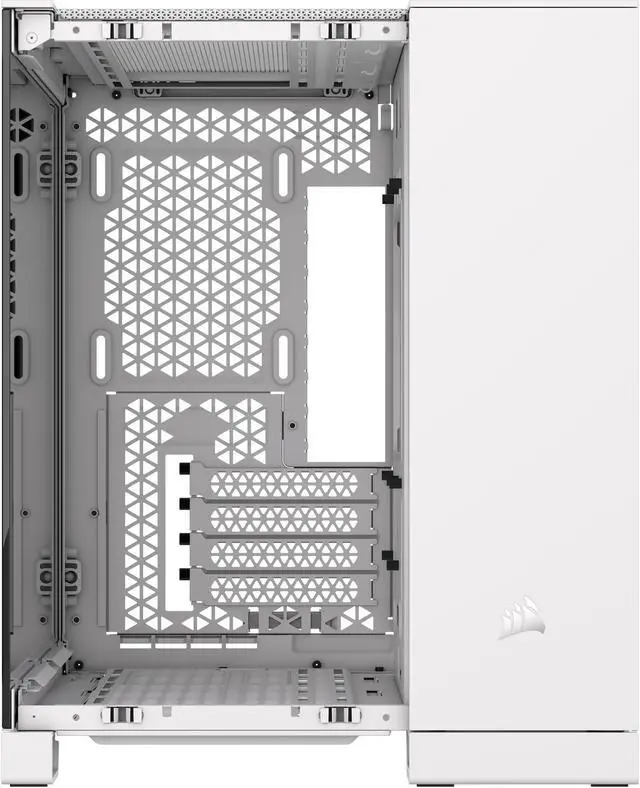 Alt view image 17 of 19 - CORSAIR iCUE LINK 2500X RGB Micro ATX Dual Chamber PC Case – White – Two Tempered Glass Panels – 2x  RX120 RGB Fans Included – Highly Customizable