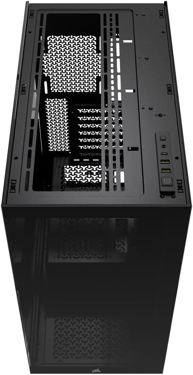 Alt view image 6 of 20 - CORSAIR 3500X Tempered Glass Mid-Tower PC Case, Black – No Fans Included - Reverse Connection Motherboard Compatible – Fits up to 10x 120mm Fans – Up to 2x 360mm Radiators