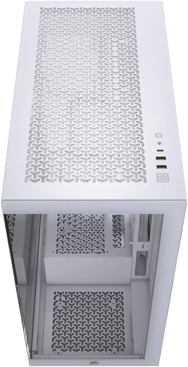 Alt view image 7 of 20 - CORSAIR 3500X Tempered Glass Mid-Tower PC Case, White – No Fans Included - Reverse Connection Motherboard Compatible – Fits up to 10x 120mm Fans – Up to 2x 360mm Radiators