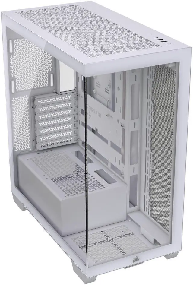 Alt view image 9 of 20 - CORSAIR 3500X Tempered Glass Mid-Tower PC Case, White – No Fans Included - Reverse Connection Motherboard Compatible – Fits up to 10x 120mm Fans – Up to 2x 360mm Radiators