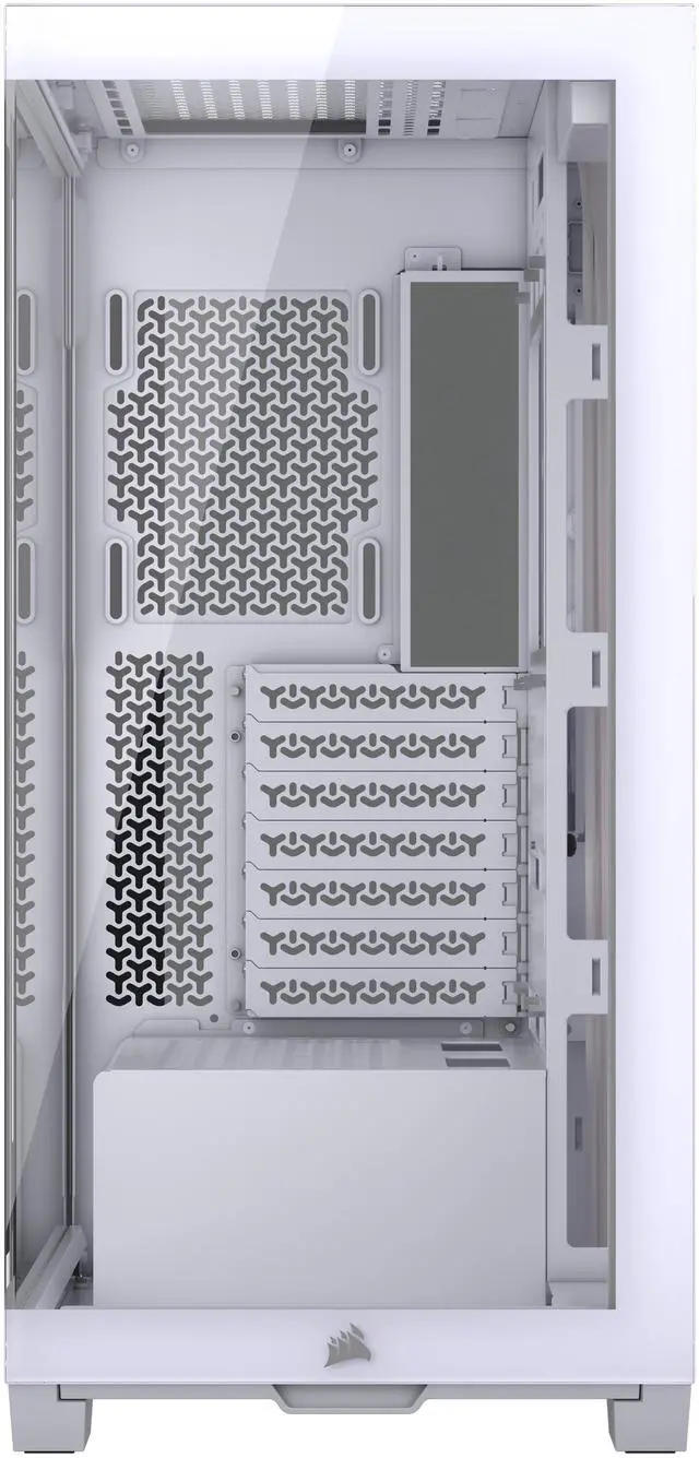 Alt view image 10 of 20 - CORSAIR 3500X Tempered Glass Mid-Tower PC Case, White – No Fans Included - Reverse Connection Motherboard Compatible – Fits up to 10x 120mm Fans – Up to 2x 360mm Radiators