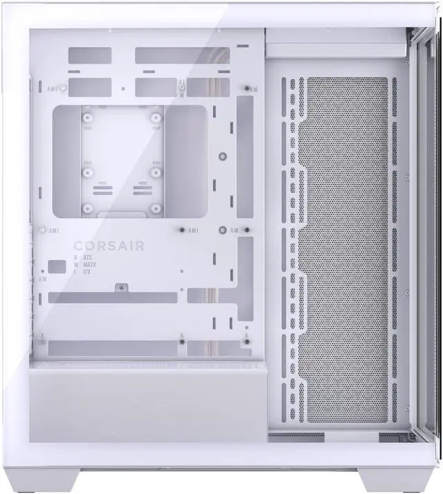 Alt view image 11 of 20 - CORSAIR 3500X Tempered Glass Mid-Tower PC Case, White – No Fans Included - Reverse Connection Motherboard Compatible – Fits up to 10x 120mm Fans – Up to 2x 360mm Radiators