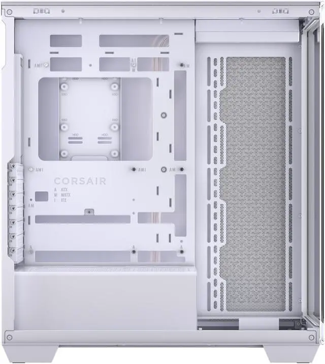 Alt view image 12 of 20 - CORSAIR 3500X Tempered Glass Mid-Tower PC Case, White – No Fans Included - Reverse Connection Motherboard Compatible – Fits up to 10x 120mm Fans – Up to 2x 360mm Radiators