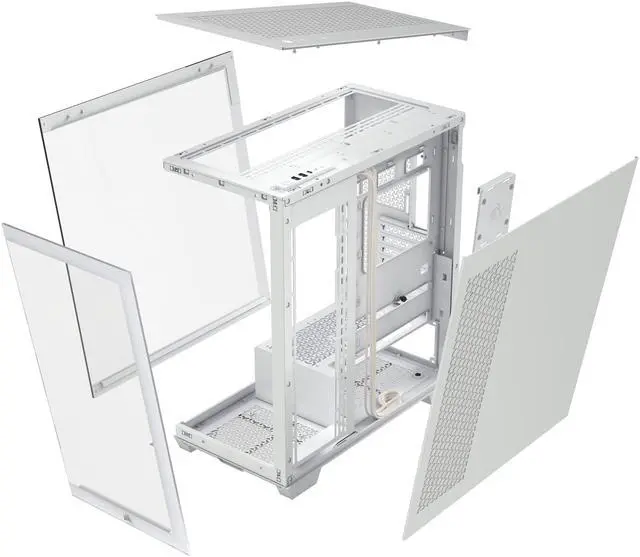 Alt view image 17 of 20 - CORSAIR 3500X Tempered Glass Mid-Tower PC Case, White – No Fans Included - Reverse Connection Motherboard Compatible – Fits up to 10x 120mm Fans – Up to 2x 360mm Radiators