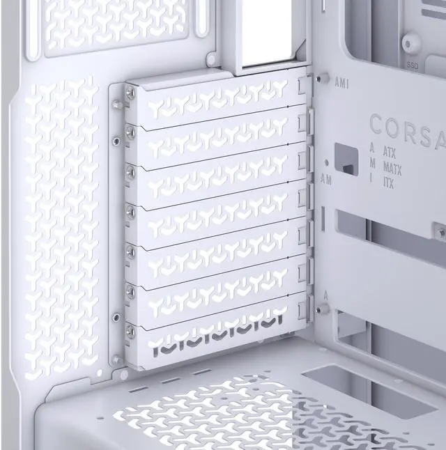 Alt view image 18 of 20 - CORSAIR 3500X Tempered Glass Mid-Tower PC Case, White – No Fans Included - Reverse Connection Motherboard Compatible – Fits up to 10x 120mm Fans – Up to 2x 360mm Radiators