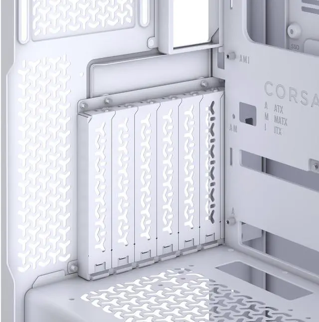 Alt view image 19 of 20 - CORSAIR 3500X Tempered Glass Mid-Tower PC Case, White – No Fans Included - Reverse Connection Motherboard Compatible – Fits up to 10x 120mm Fans – Up to 2x 360mm Radiators
