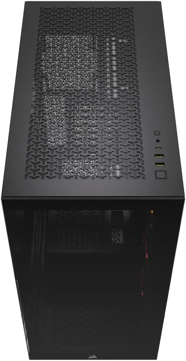 Alt view image 10 of 17 - CORSAIR 3500X ARGB Tempered Glass Mid-Tower PC Case, Black – 3x Pre-Installed RS120 ARGB Fans – Reverse Connection Motherboard Compatible – Fits up to 10x 120mm Fans