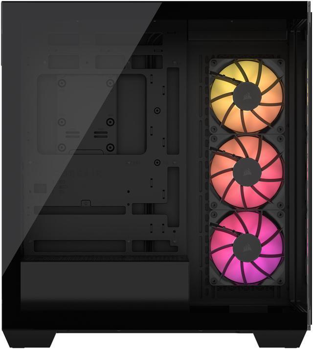 Alt view image 14 of 17 - CORSAIR 3500X ARGB Tempered Glass Mid-Tower PC Case, Black – 3x Pre-Installed RS120 ARGB Fans – Reverse Connection Motherboard Compatible – Fits up to 10x 120mm Fans
