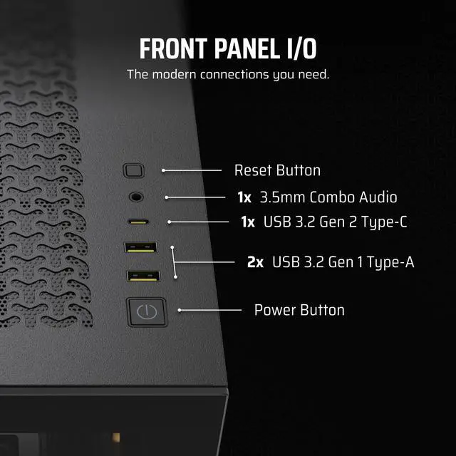 Alt view image 7 of 17 - CORSAIR 3500X ARGB Tempered Glass Mid-Tower PC Case, Black – 3x Pre-Installed RS120 ARGB Fans – Reverse Connection Motherboard Compatible – Fits up to 10x 120mm Fans
